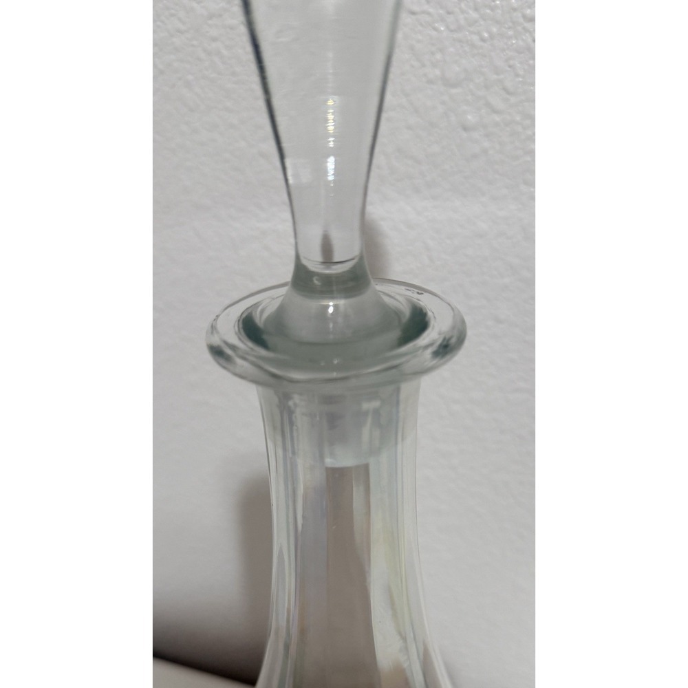 Vintage Toscany Handblown Iridescent Decanter Genie Bottle With Stopper 15" - Picture 16 of 16